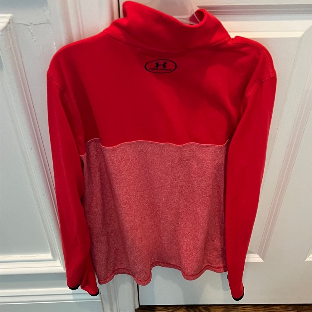 1/4 zip YLG Under Armour Two-Tone Half-Zip Pullover - Picture 7 of 7